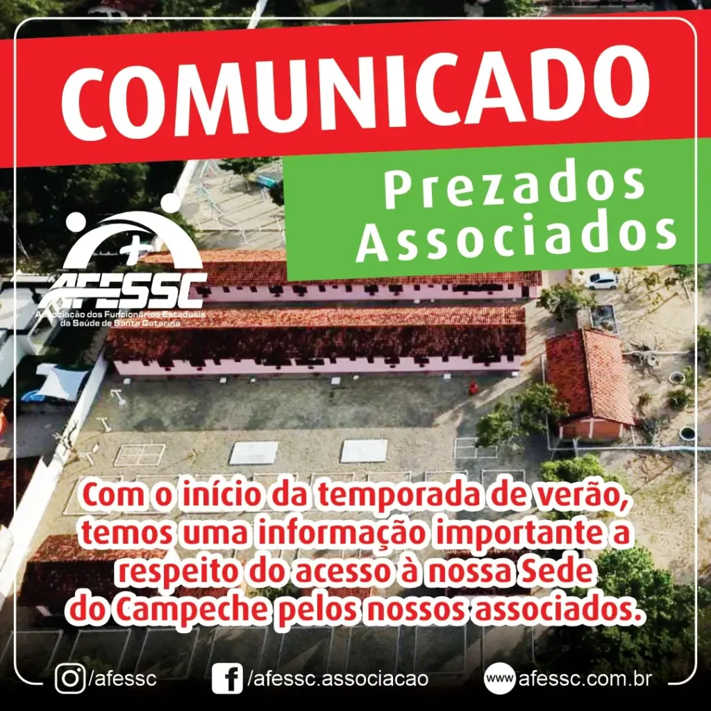 Comunicado AFESSC: Acesso a Sede Campeche